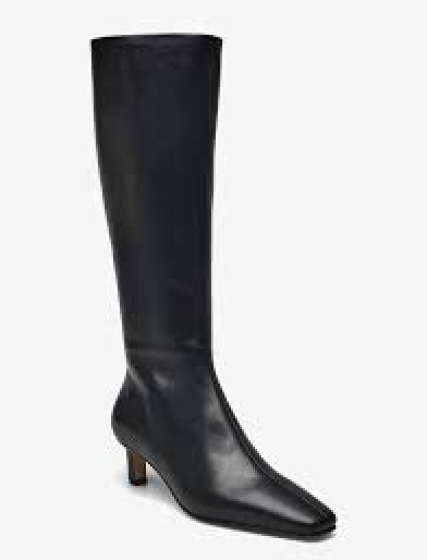 Rory Black Leather Boots  - Image 2