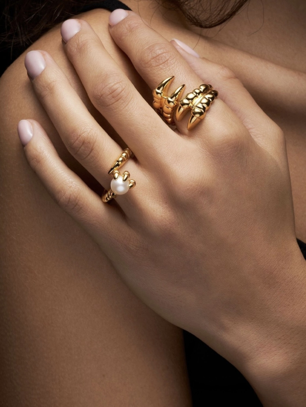 Claw Ring Double Gold-plated Silver - Image 1
