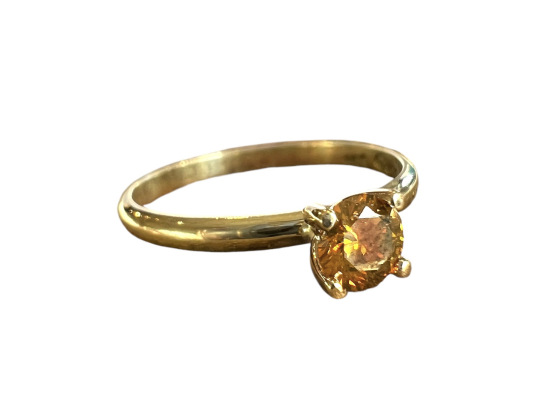 Jubileumsring - Gul diamant 585