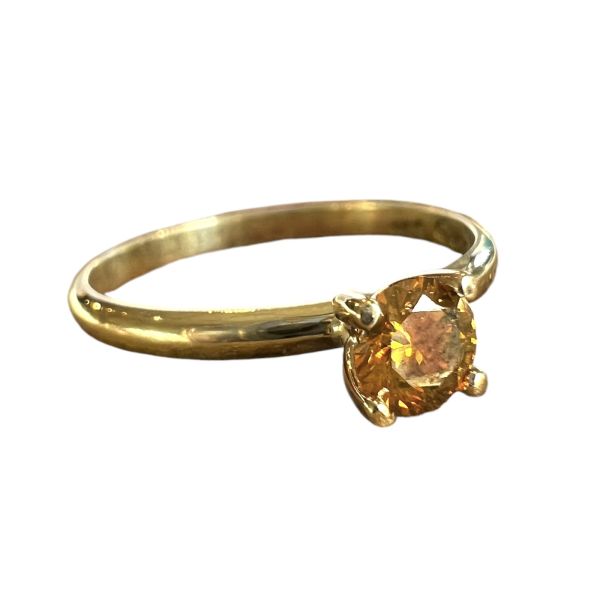 Jubileumsring - Gul diamant 585