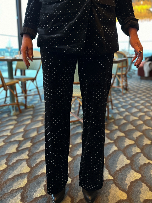 Hella Velour Pant - Black - Image 1