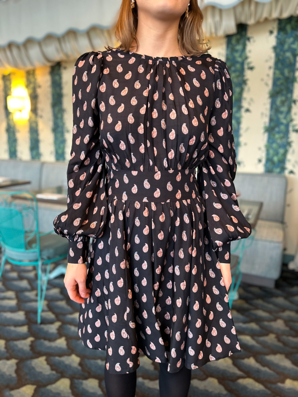 Viscose Tieband Dress - Petite Paisley  - Image 1