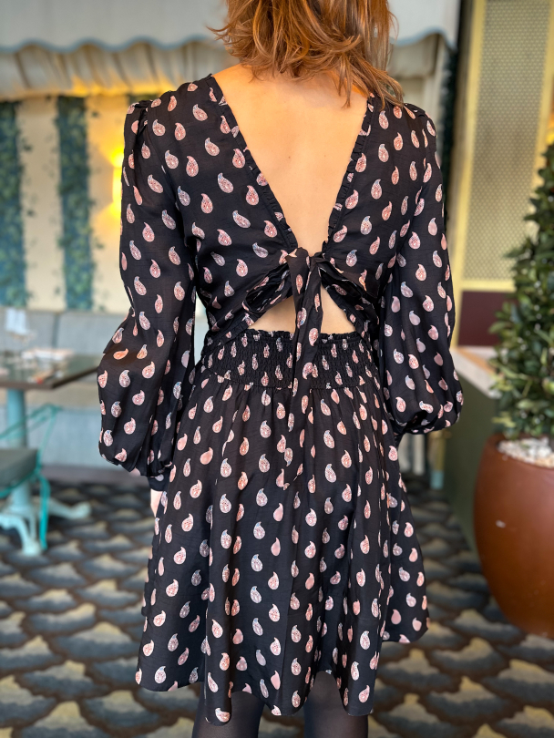 Viscose Tieband Dress - Petite Paisley  - Image 2