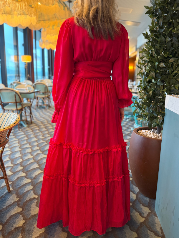 Red Hot Seniorita Dress - Red  - Image 2
