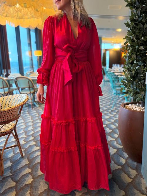 Red Hot Seniorita Dress - Red 