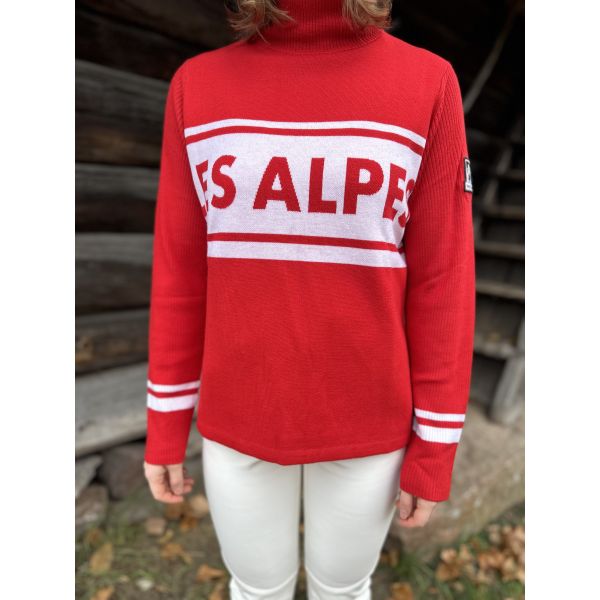 Les Alpes Knitted Sweater - Scarlet Red 