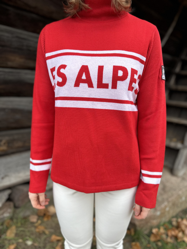 Les Alpes Knitted Sweater - Scarlet Red  - Image 1