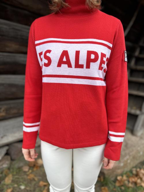 Les Alpes Knitted Sweater - Scarlet Red 