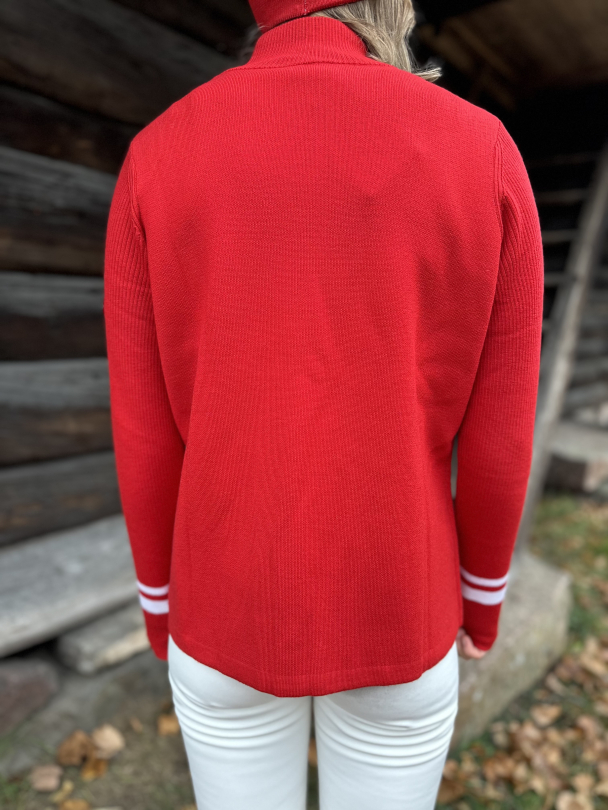 Les Alpes Knitted Sweater - Scarlet Red  - Image 2