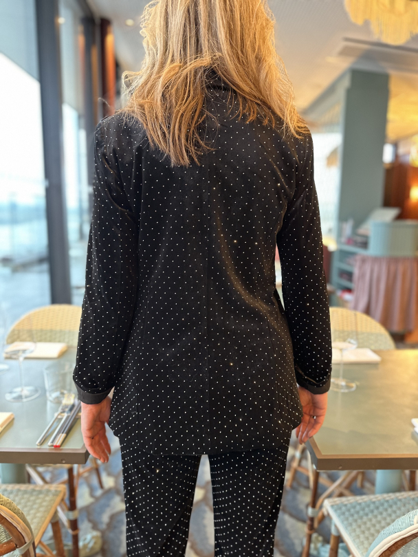 Hella Velour Blazer - Black - Image 2