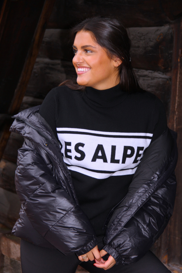 Les Alpes Knitted Sweater - Black - Image 4