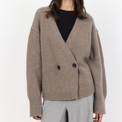 Perle 6 Cardigan Taupe