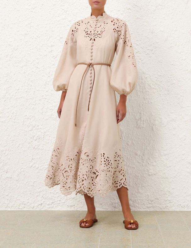 WYLIE EMBROIDERED BILLOW DRESS - Image 1