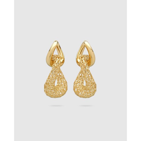 MAZE HOOPS GOLD