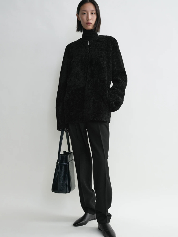 Zipped Teddy Shearling Jacket - Image 1
