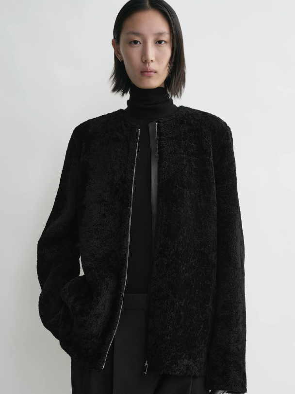 Zipped Teddy Shearling Jacket - Image 3