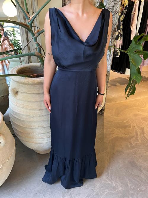 Organza Empire Dress - Navy