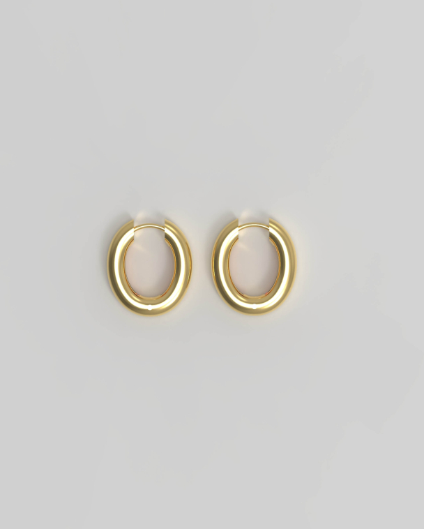 Chunky Hoop M  - Gold Plated