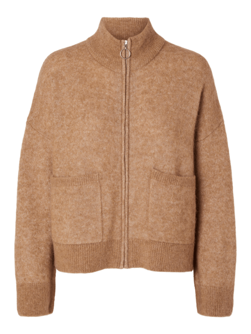 Sia Ras  Knit Cardigan - Tobacco 