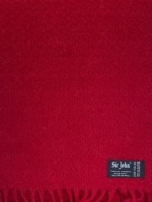 Pledd Rød Crosswoven 130x200 100% ULL