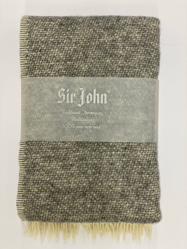 Pledd Alvdal 130x200 Grå/Hvit 100% ULL - Image 3