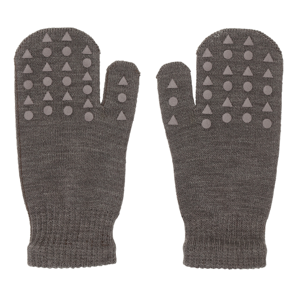 Wool Mittens - Brown Melange