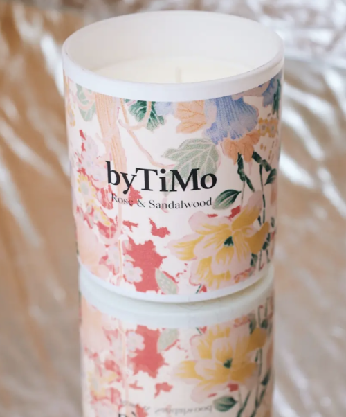 Scented Candle - Rose & Sandalwood Scented Candle