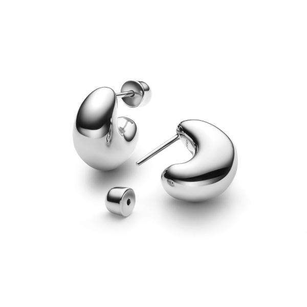 TRYVANN PILLOW EARRING - SILVER