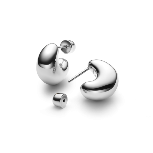 TRYVANN PILLOW EARRING - SILVER
