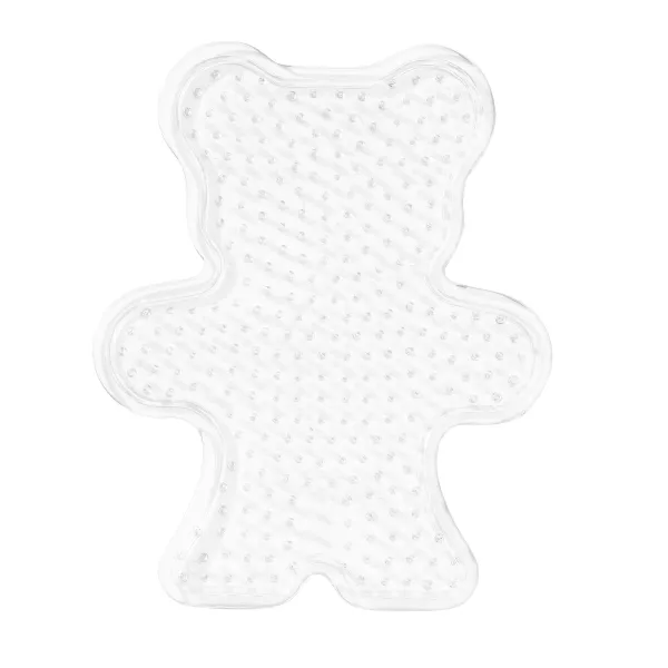  Perleplate Midi bamse, 10×12,5 cm – til rørperler med diameter 5 mm