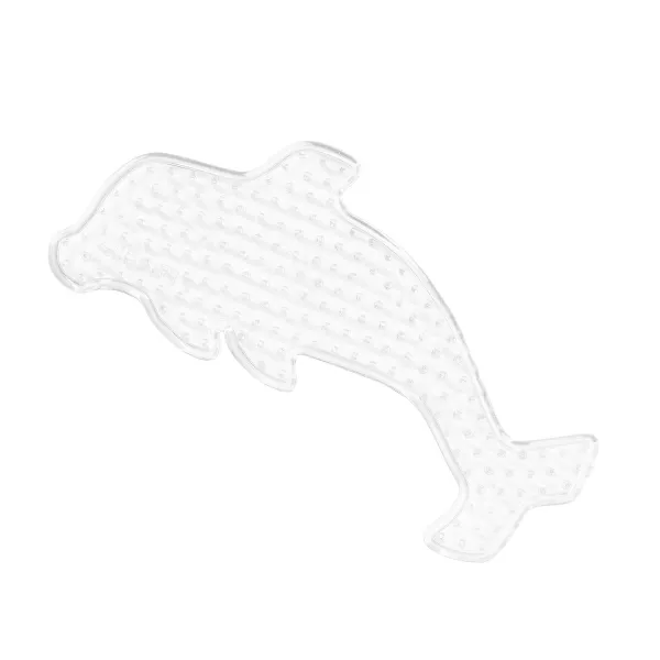  Perleplate Midi delfin, 14×7,5 cm – til rørperler med diameter 5 mm