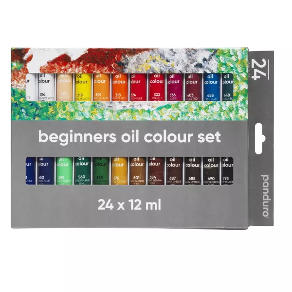  Beginners Oil Paint, oljemaling for nybegynnere 24×12 ml