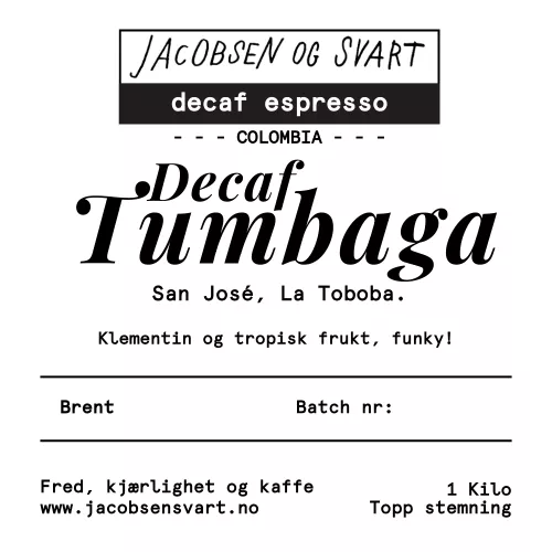 DECAF - Tumbaga - Espresso