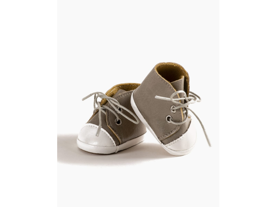 Sko til dukke - Chaussures Komvers simili cuir couleur taupe