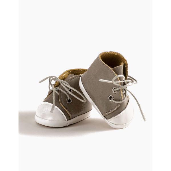 Sko til dukke - Chaussures Komvers simili cuir couleur taupe