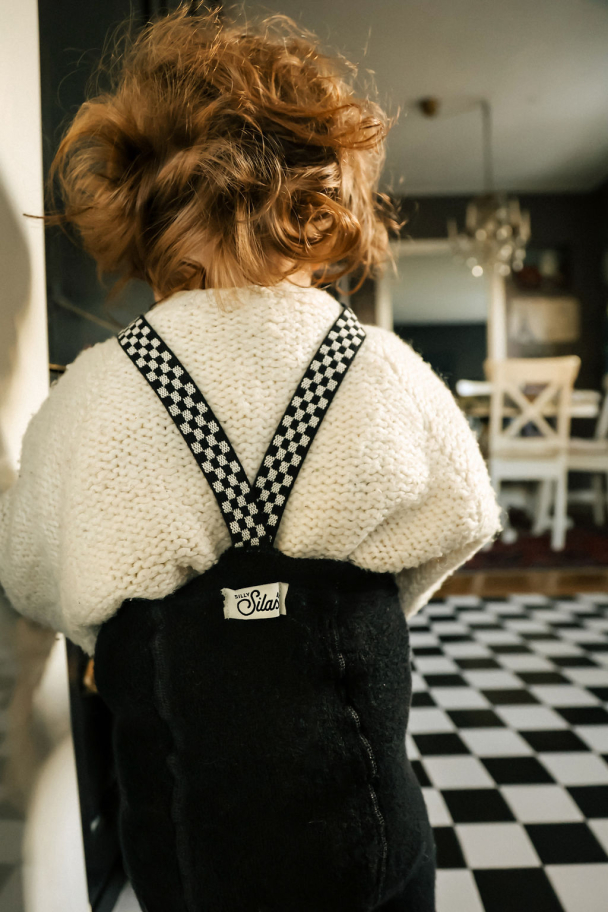 Teddy Footless Tights - Classic Black Checked  - Image 5