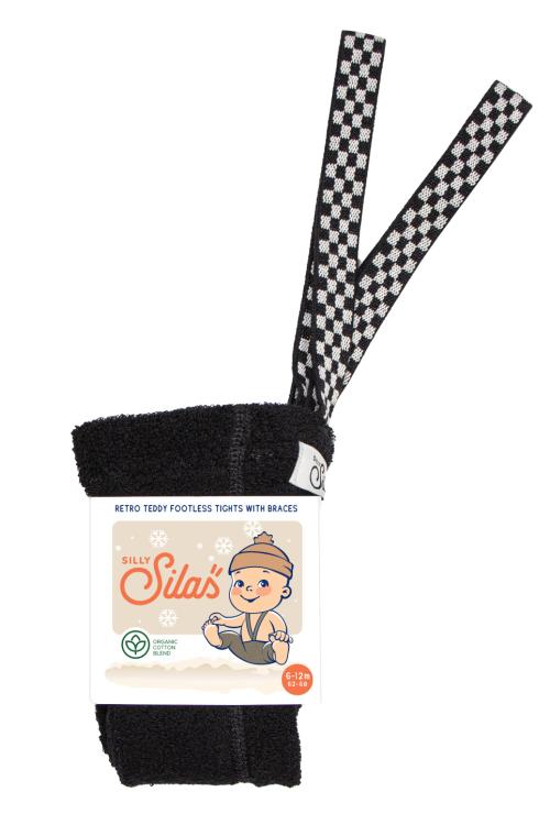 Silly Silas | Teddy Footless Tights - Classic Black Checked 
