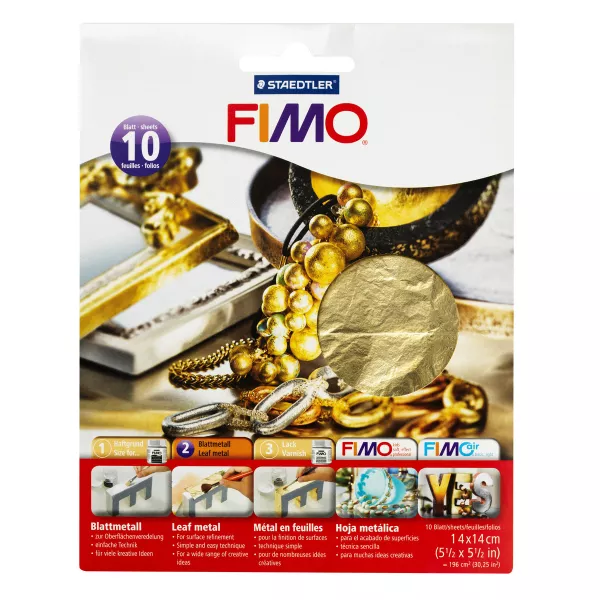  Fimo metallblader Gull 10 ark