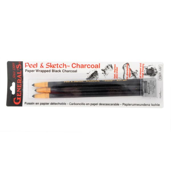 Peel and Sketch Charcoal – 3ass + knetgummi