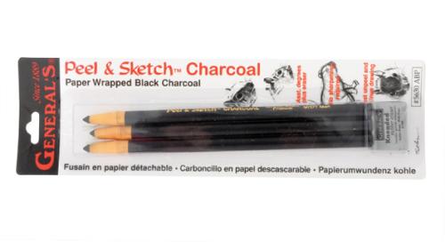 Peel and Sketch Charcoal – 3ass + knetgummi