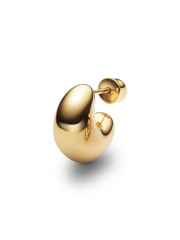 Tryvann Pillow Earring Goldplated Silver - Image 2