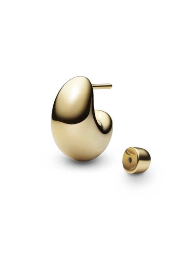 Tryvann Pillow Earring Goldplated Silver - Image 3