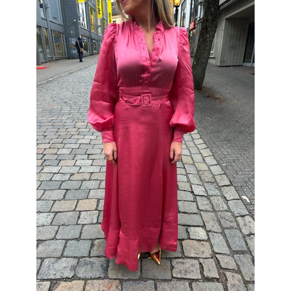 Organza Maxi Dress - Raspberry 