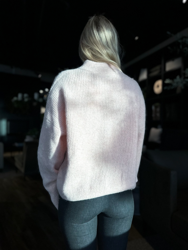 Alpha short cardigan - Rose Grey Melange - Image 2