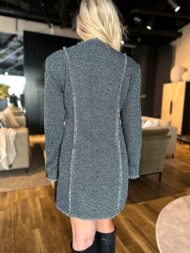 Belma Dress - Blue Twill Structure - Image 2