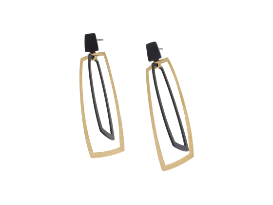 Earrings - Kinetic Black & Gold