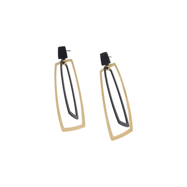 Earrings - Kinetic Black & Gold