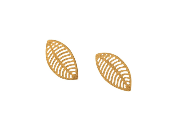 Earrings - Leaf Gold