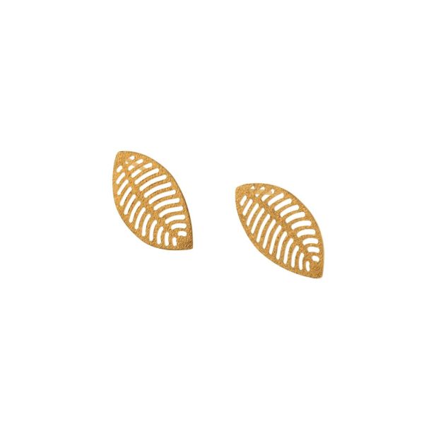 Earrings - Leaf Gold