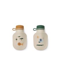Liewood | Lizzie Smoothie Bottle 2-pk - Safari Sandy Mix